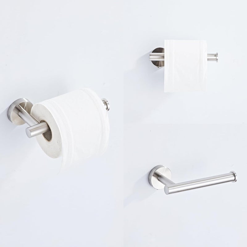 KUUBTH Brushed Nickel Bathroom Hardware Set 5 Piece with Towel Racks for Bathroom, SUS304 Stainless Steel Bath Towel Bar Set, 24 Inch Wall Mounted Accessories Kit… - Image 4